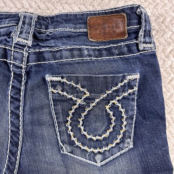 Big Star Jean shorts Cutoff Womens short-short Distressed Nina Denim Size 32 Y2K - Picture 12 of 15